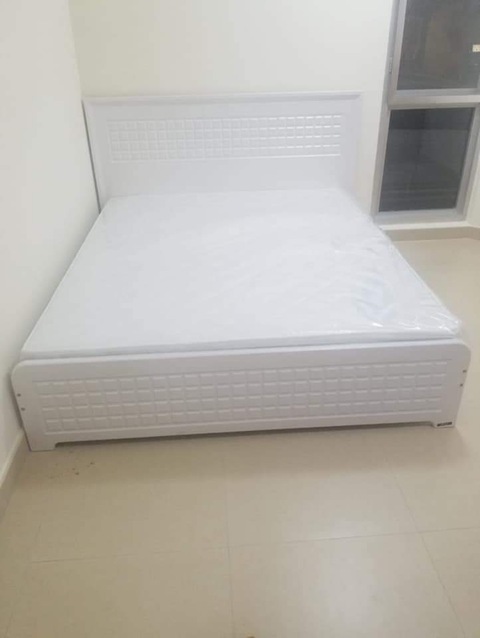 New Wooden Family Bed With  Mattress Selling