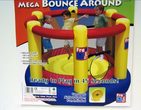 Toddlers small bouncy castle with blower