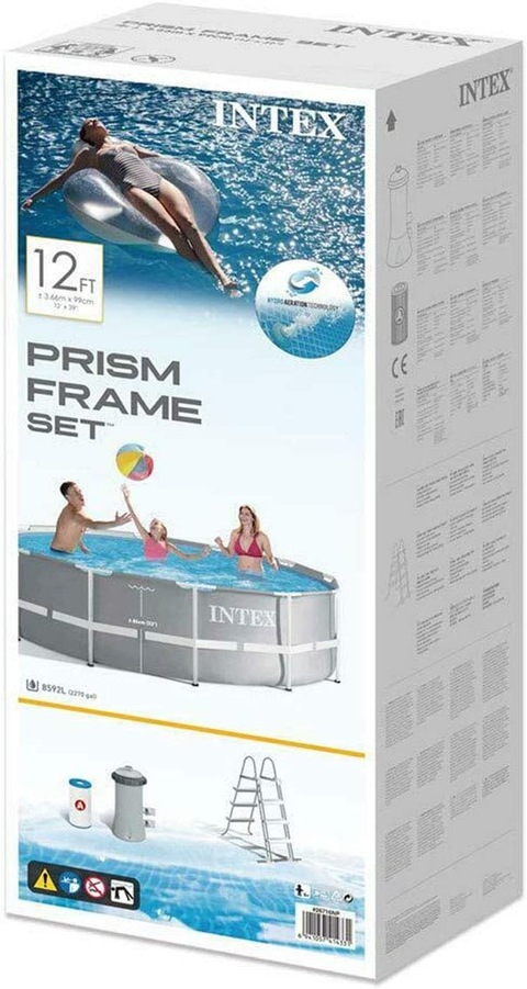 Intex Prism Framepool W/Pump366X99, Black, W/Pump 366X99   (26716)