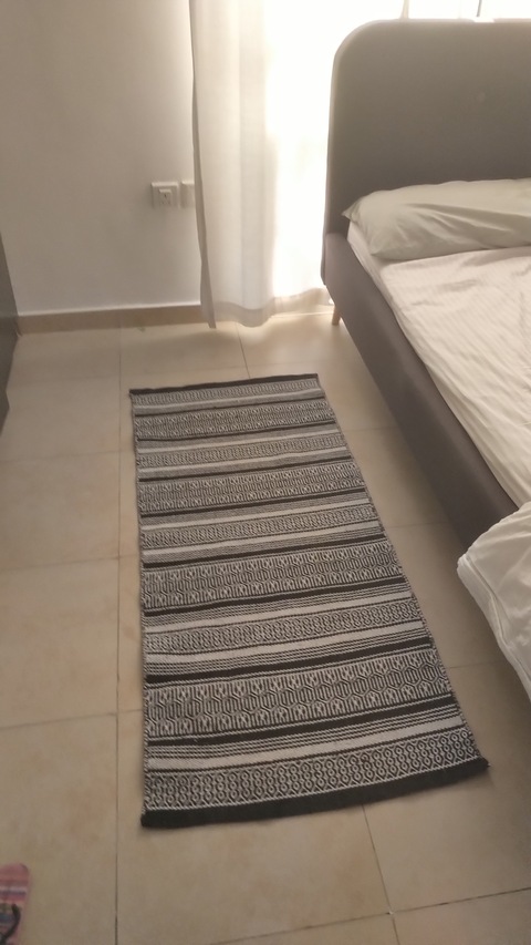 ikea bed side carpet/rug + yoga mat