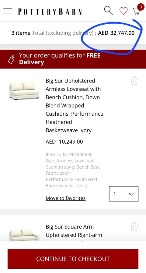 Modular Sofa from Pottery Barn. Excellent condition like New
