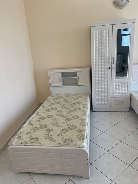 Brand New Single Wood Bed With Mattress And Cabinet