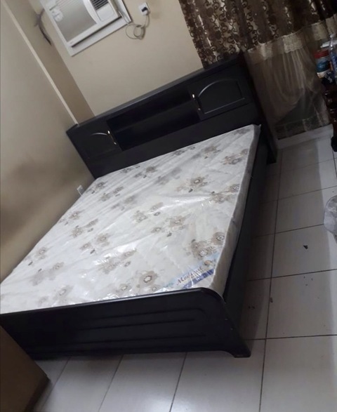 New Wooden Family Bed With  Mattress Selling