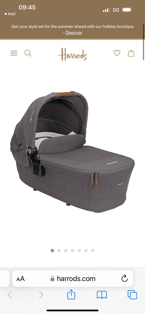 Nuna carrycot / bassinet for stroller -3 months old