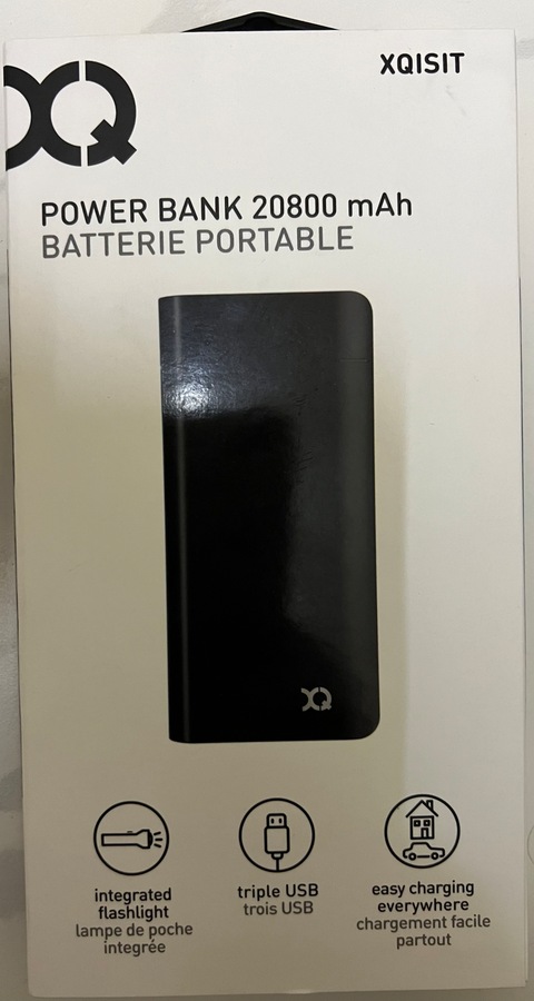 XQISIT POWER BANK 20800 mAh Battery Portable 3 USB output UK