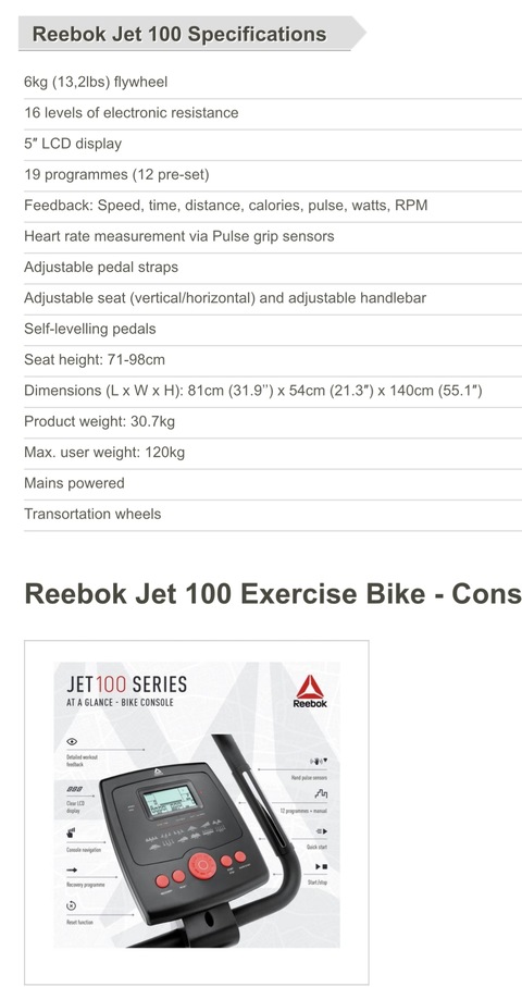 Reebok jet 100 indoor bike prefect condition