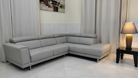Natuzzi sectional pure leather couch