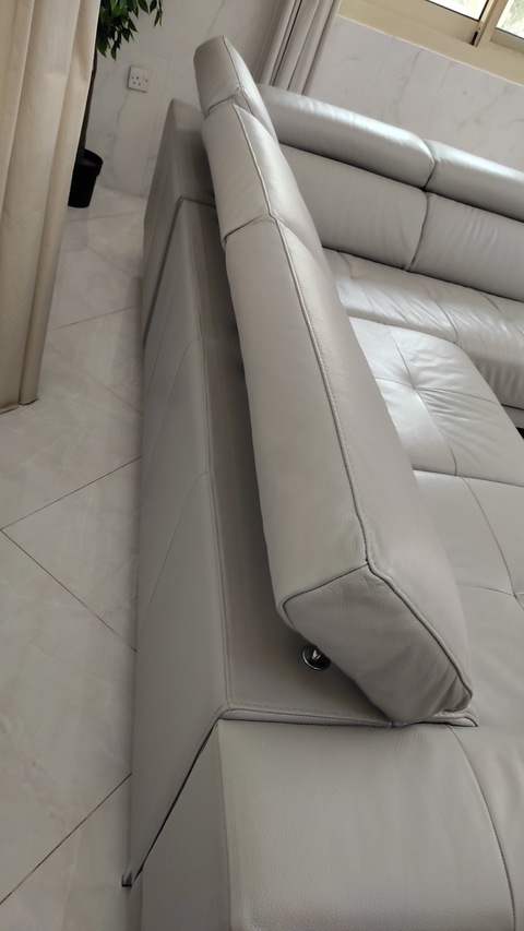 Natuzzi sectional pure leather couch