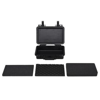 vidaXL Portable Flight Case Black 33x22x10 cm PP(SKU:51793)*