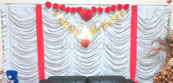 Quilted White Tulle Curtain / Theatrical Design