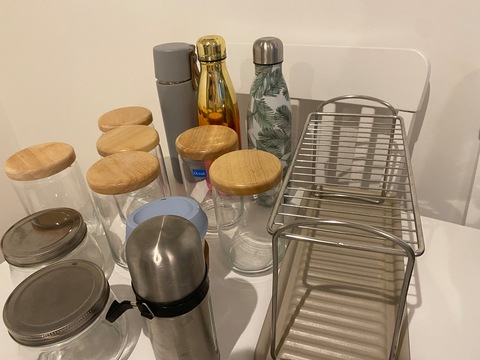 Kitchen storage, bottles and accessories