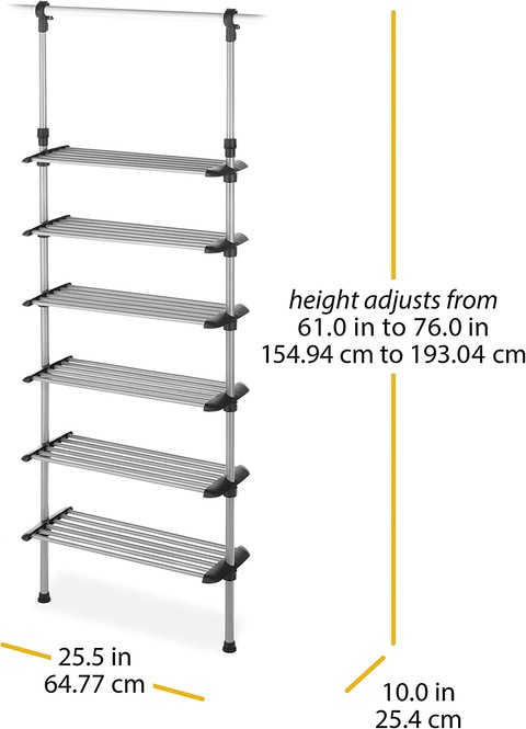 Solid 6 Shelf Closet System - Adjustable Maximizer
