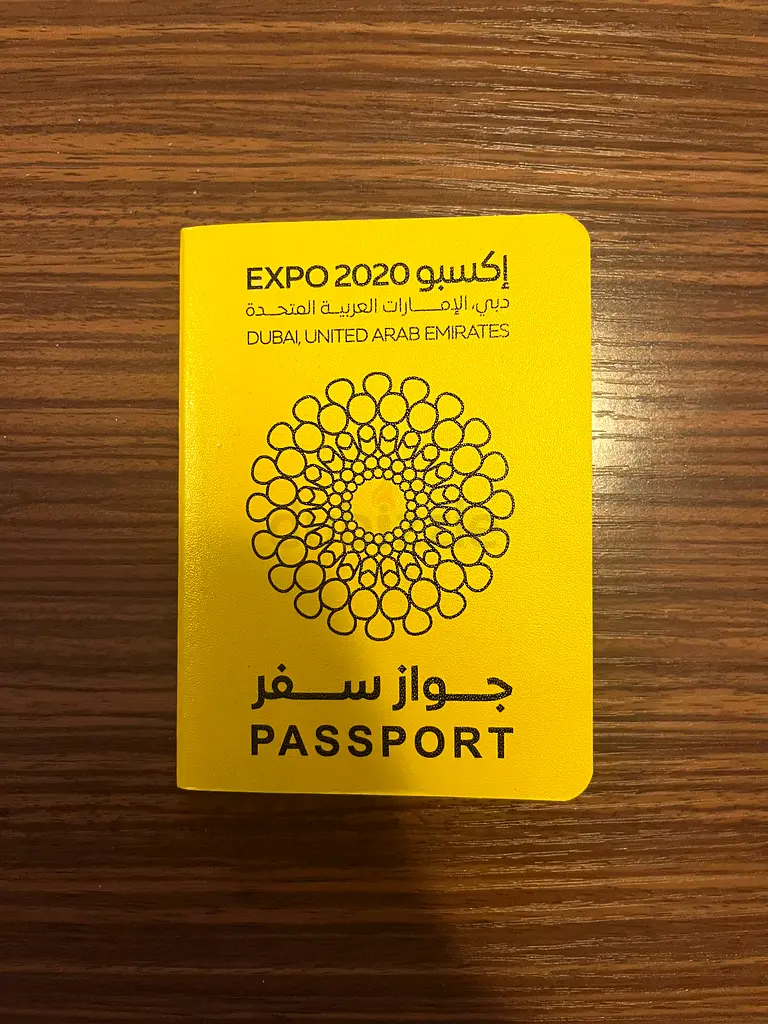 Expo 2020 passport yellow
