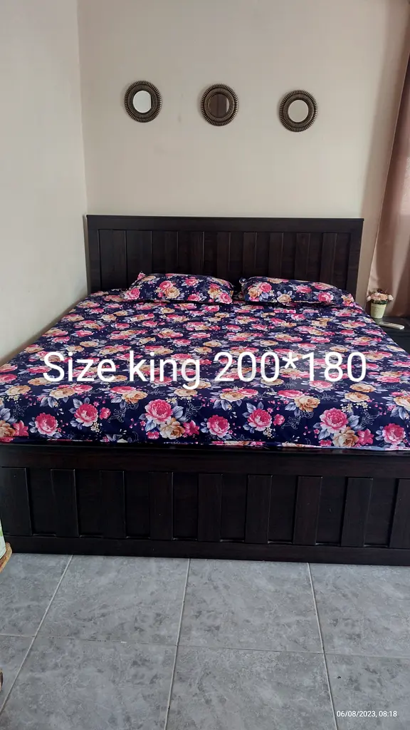 Bed without mattress