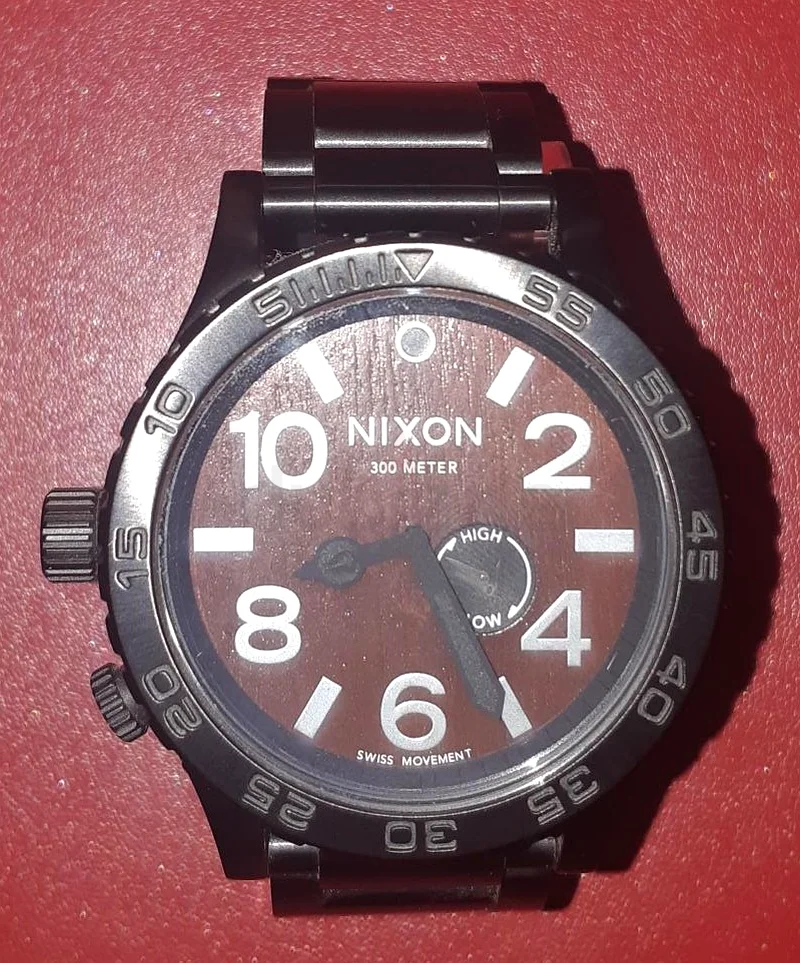 Nixon 51-30 Tide - Matt Black with Wood-Effect Face | dubizzle