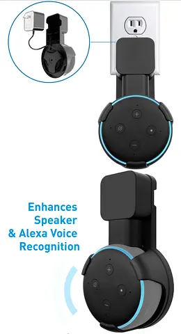 Amazon Echo Dot 3rd Gen - Wall Mount (BLACK)