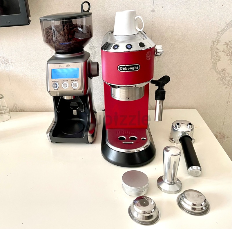 DeLonghi Coffee Machine with Breville Smart Grinder Pro and many