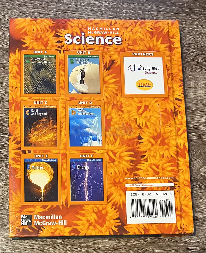 Textbook Macmillan McGraw Hill Science 4
