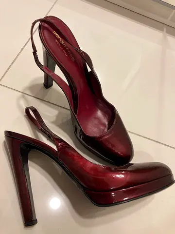 Sergio Rossi burgundy shoes size 40,5 or 41