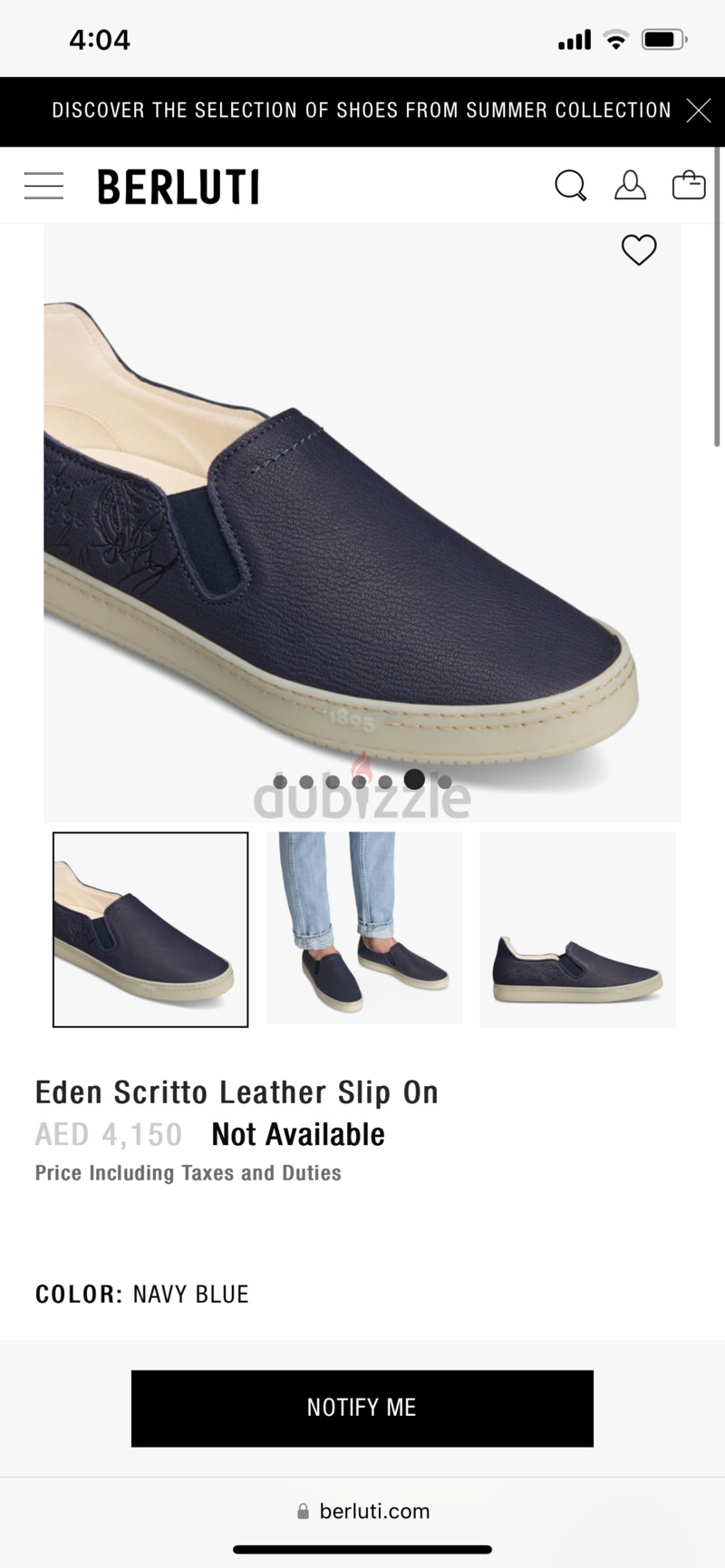 BERLUTI Eden Scritto Leather Sneakers for Men