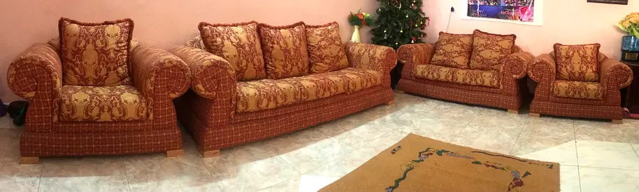 Royal cushion sofa set 7 seater high end comfortable
