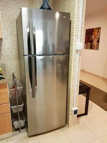 LG 420 Liters Top Mount Refrigerator, Shiny Steel - GR-B422 liters FREE DELIVERY +WARRENTY