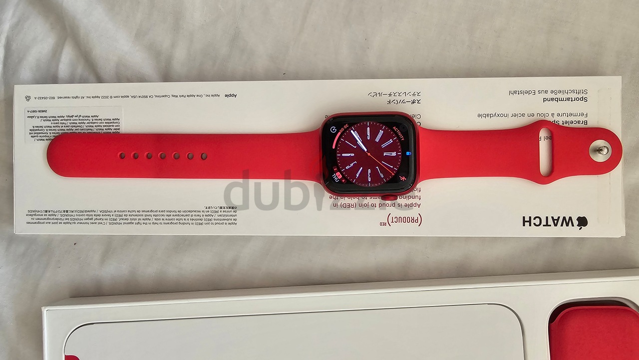 Apple watch series 8 with apple care   mm  product RED  with