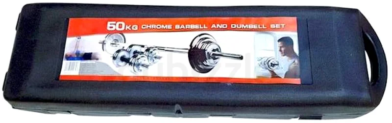 Chrome Dumbbells and Barbell set 50kg63266084574979111