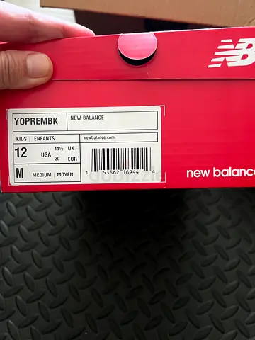 Kids shoes NEW BALANCE BLACK US12