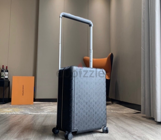 Louis Vuitton Silver Monogram 'Horizon 55' Luggage