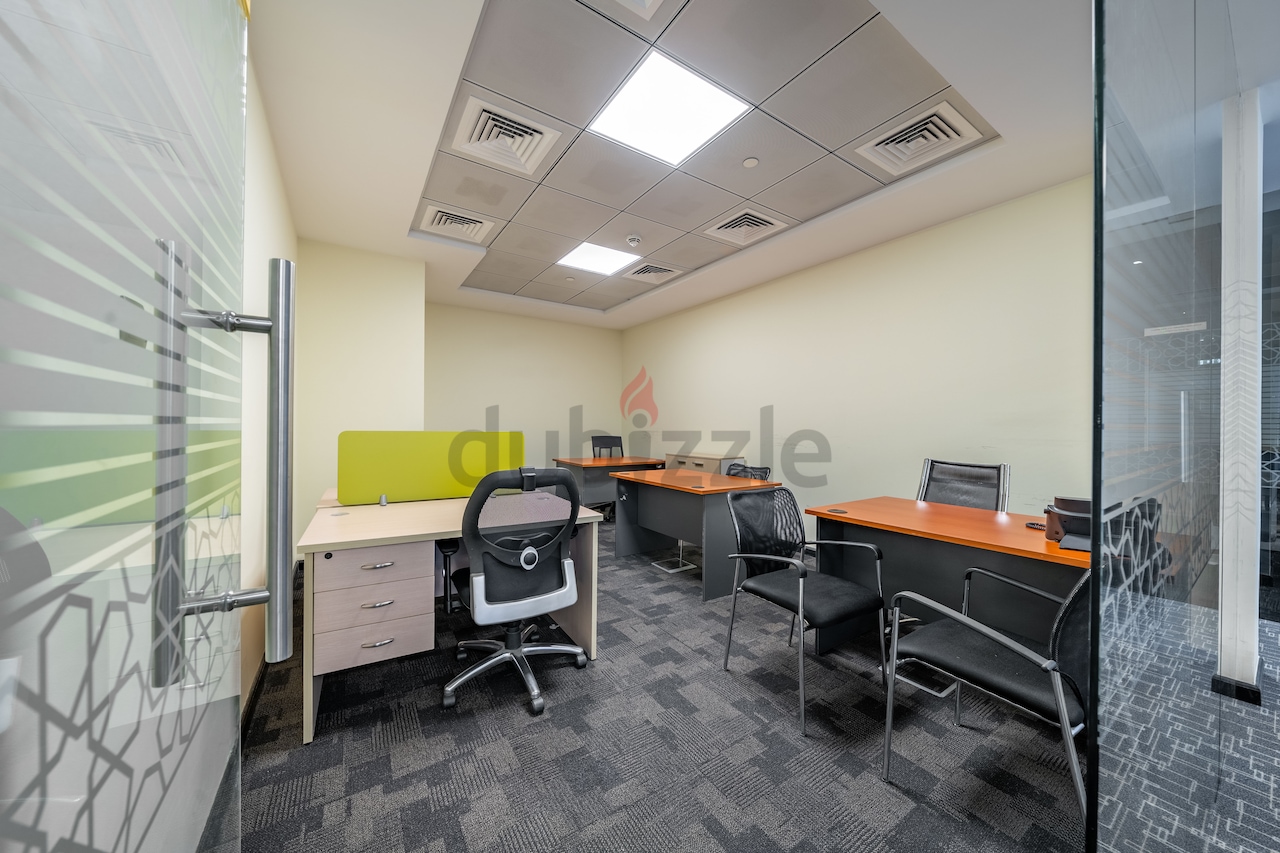 Spacious And Economic Private Serviced Office No.22 At Calyp Coworking In Latifa Towers, Szr