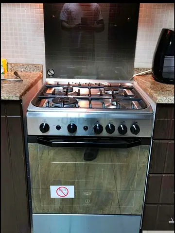 Indesit Free Standing 60X60 Cm Gas Cooker With 4 Burners Stainless Steel I6TG1GXGHEX FREE DELIVERY+W
