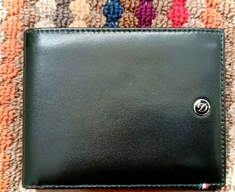 ST Dupont Line D Zip Around Long Black Leather Men's RFID Wallet