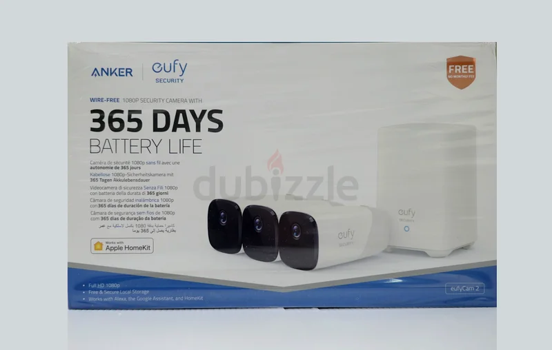 نظام أمان Eufy، كاميرا EufyCam 2 لاسلكية مع قاعدة منزلية63262403802754111