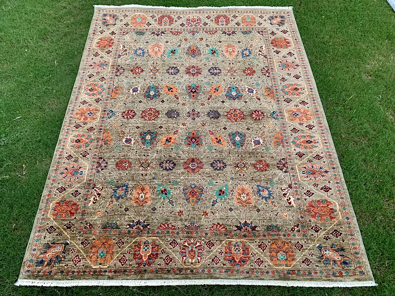155 × 210 سم | سجادة سلطانية يدوية جديدة فائقة الدقة63185760914947111