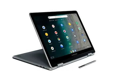 Samsung Plus V2 Core M3 12.2 Multi-Touch Flip Chromebook + Stylus(Pen) + Dual Camer_RAM 4GB_SSD 64GB