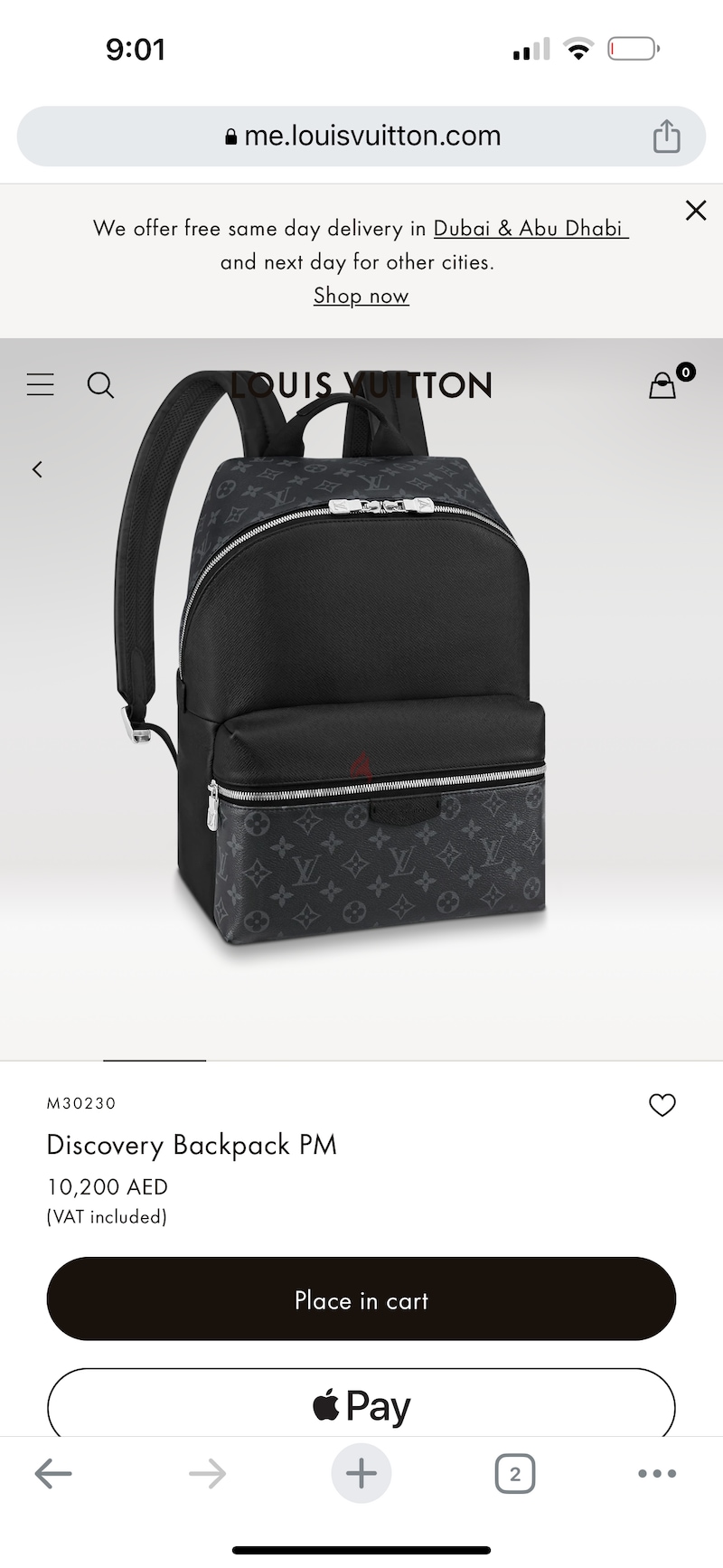 LV Discovery Backpack for Men