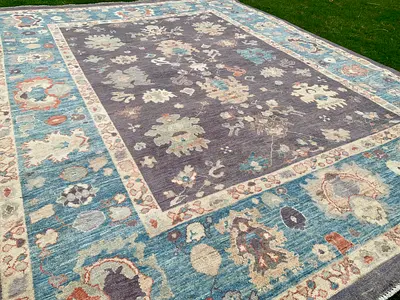 270 x 360 cm | New Handmade Afghan Oushak Carpet