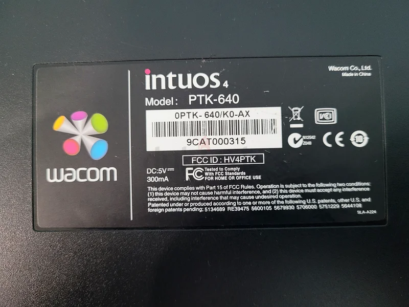 Wacom Tablet Intuos 4 Medium sized(Model: PTK-640)63167113021827114