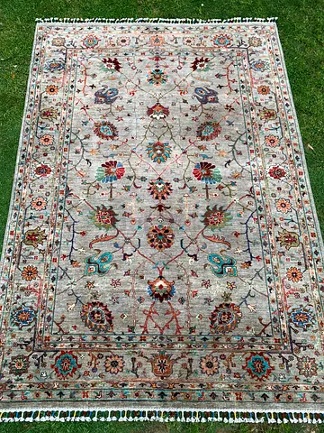 170 x 240 cm | New Handmade Grey Sultani Carpet Fine