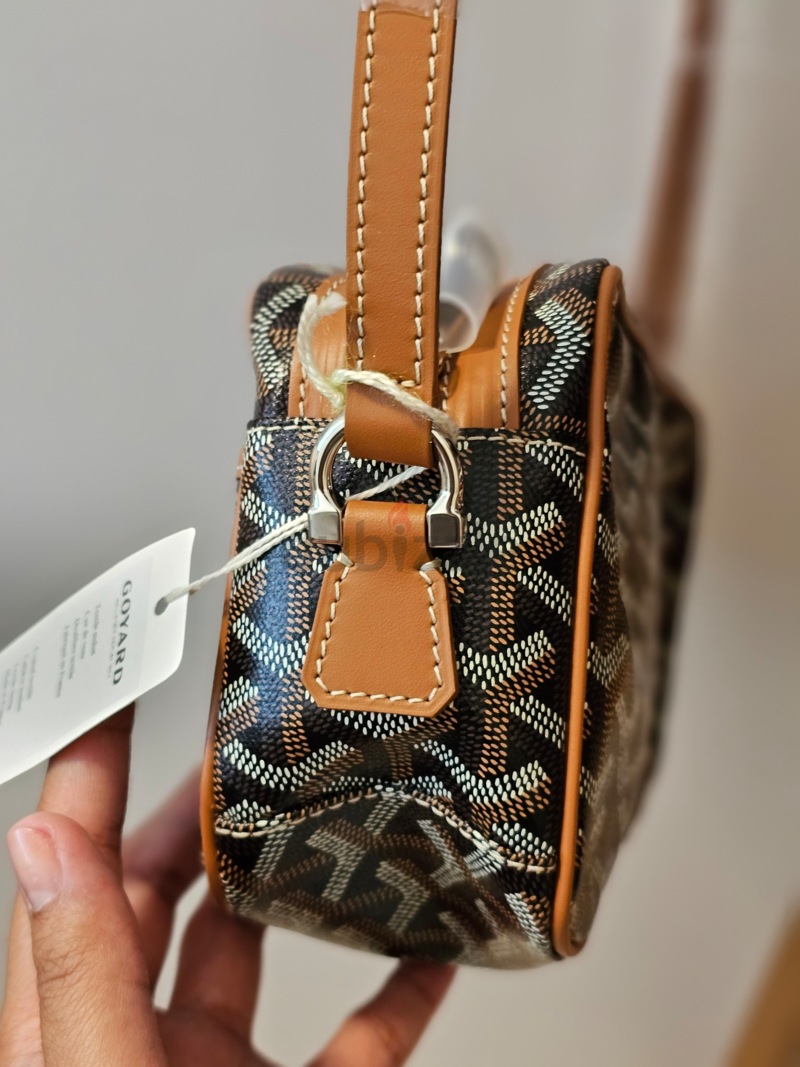 Brand New Goyard Sac Cap Vert PM Crossbody Bag Noir Et Naturel