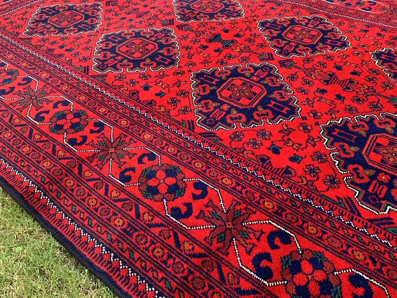 123 × 182 سم | سجادة تركمانية جميلة يدوية الصنع جديدة من نوع بيلجيك63182263362434113