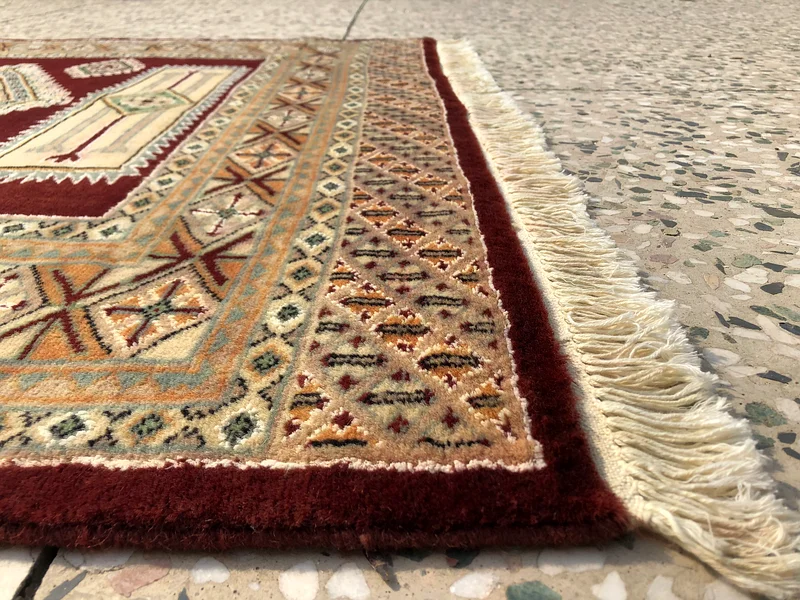 122 × 184 سم | سجادة كازاك يدوية الصنع جديدة ناعمة وفاخرة بلون كستنائي63185760931585113