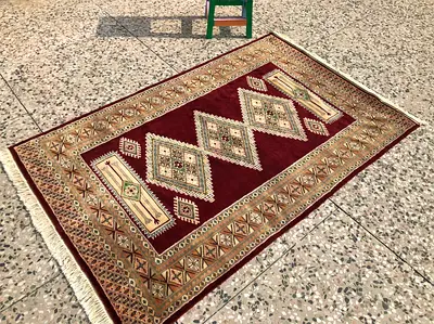 122 x 184 cm | New Handmade Soft Fine Kazak Carpet Maroon