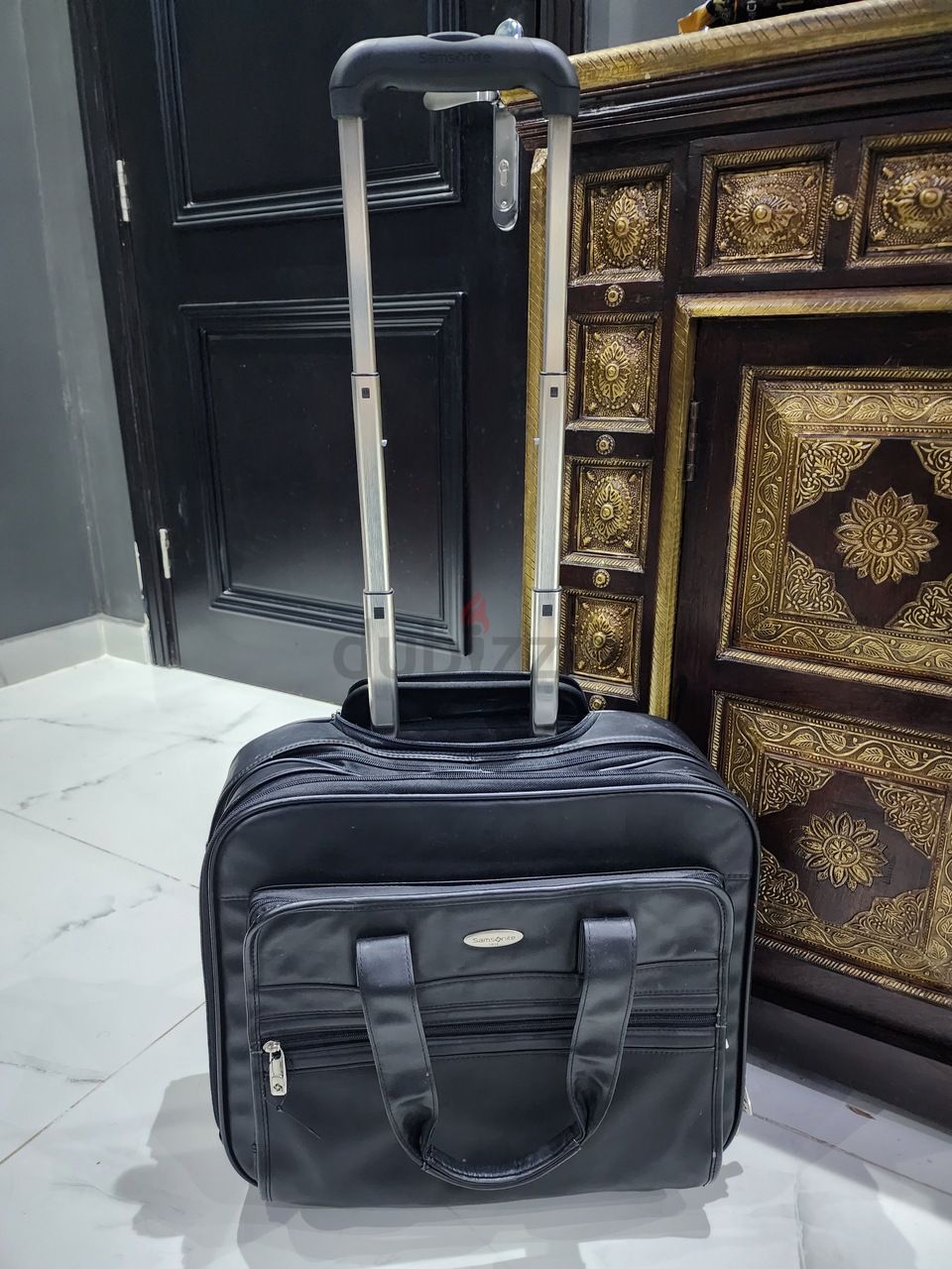 Black Samsonite Carry On Overnight Shoulder Bag Travel Tote Laptop Luggage  | eBay