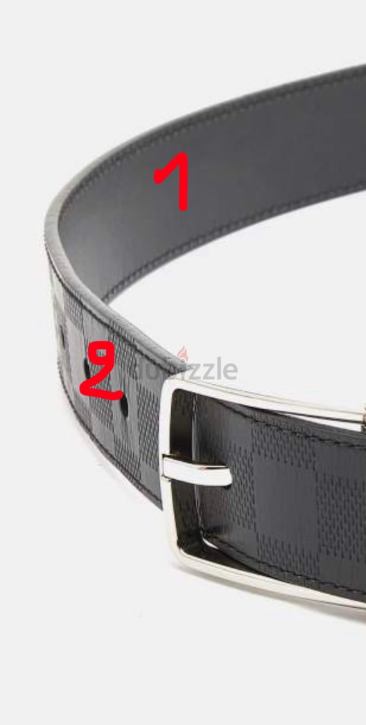 Louis Vuitton Damier LV 40mm Reversible Belt Grey Leather. Size 90 cm