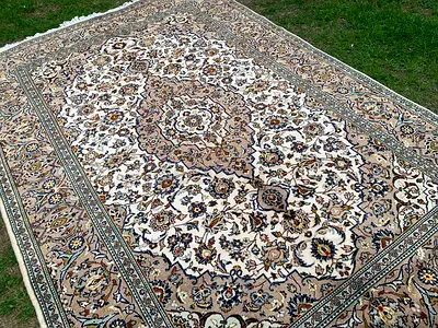 3x2m | Handmade Persian Carpet Kashan Fine Ivory