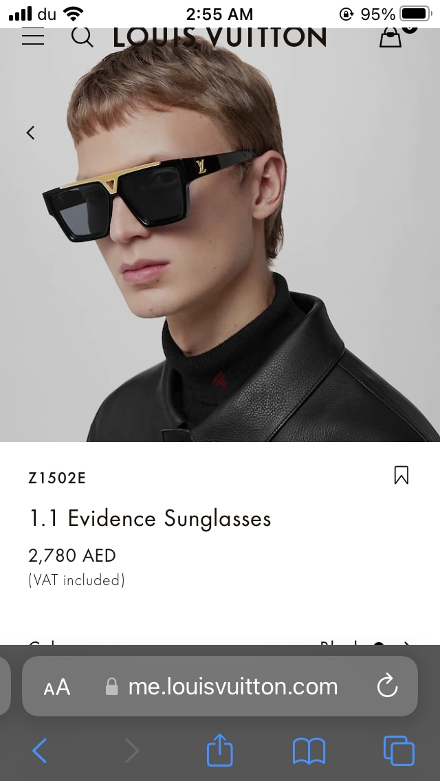 Louis Vuitton Black / Grey Z1502W 1.1 Evidence Square Sunglasses