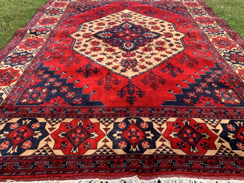 150 × 200 سم | سجادة تركمانية يدوية جديدة من فئة بيلجيك الفاخرة63184226229635111