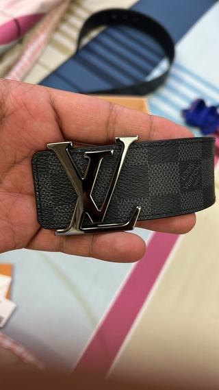 Louis Vuitton Men's Reversible Damier Graphite Map Belt